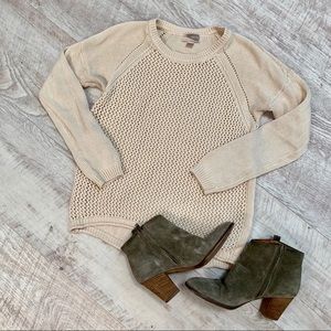 F21 Open-Knit Front Sweater
